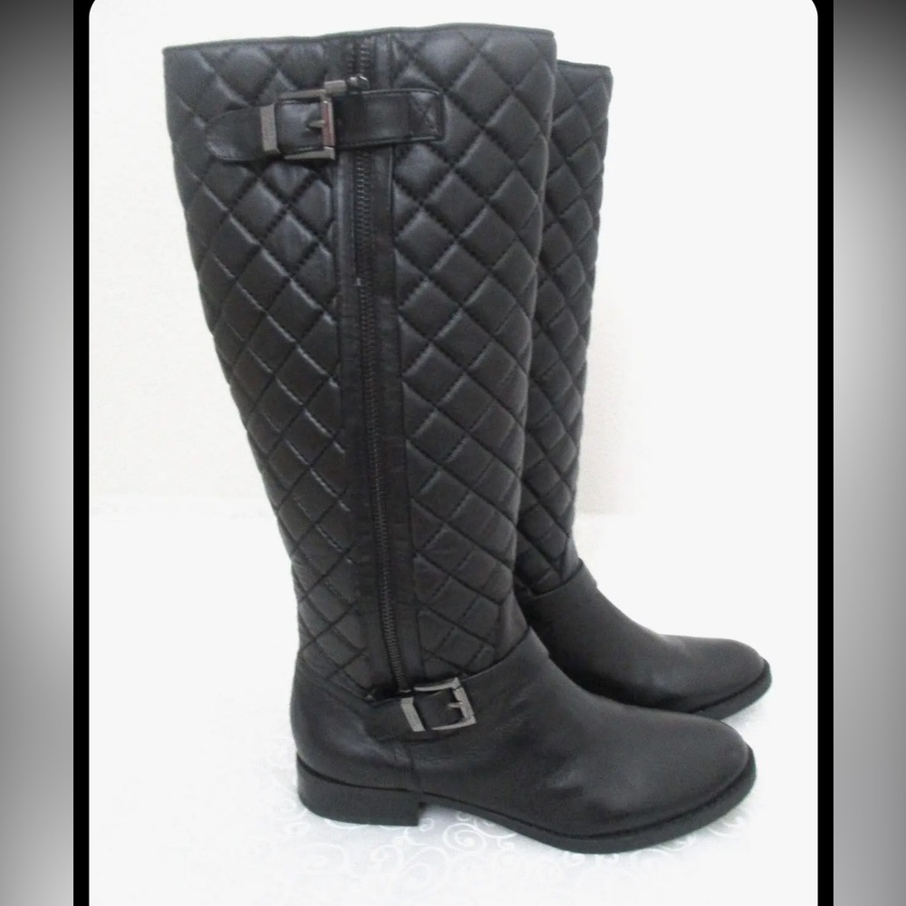 || Vince Camuto || High Quilted Black Boots